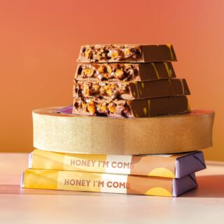 New Launch – Honey I’m Comb | Box of 6 Milk Chocolate Honeycomb Dessert Bars by FIX